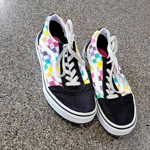 Vans rainbow checker sneakers